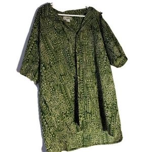 Haband green retro polynesian Hawaiian shirt
